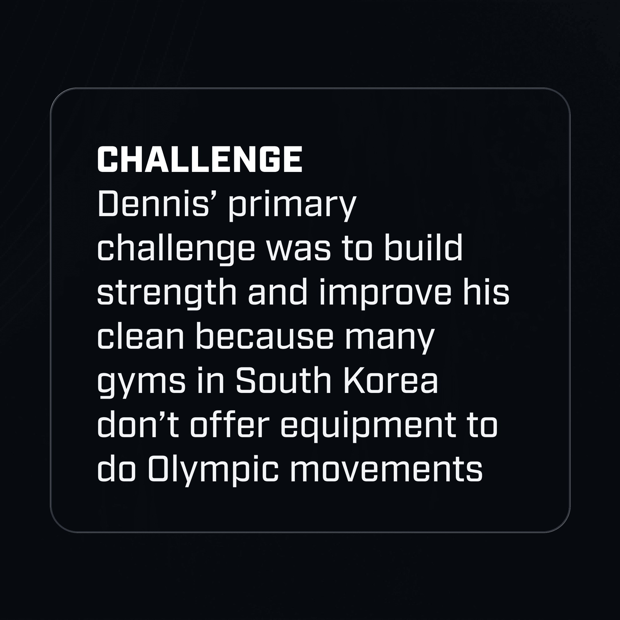 Dennis Seong challenge