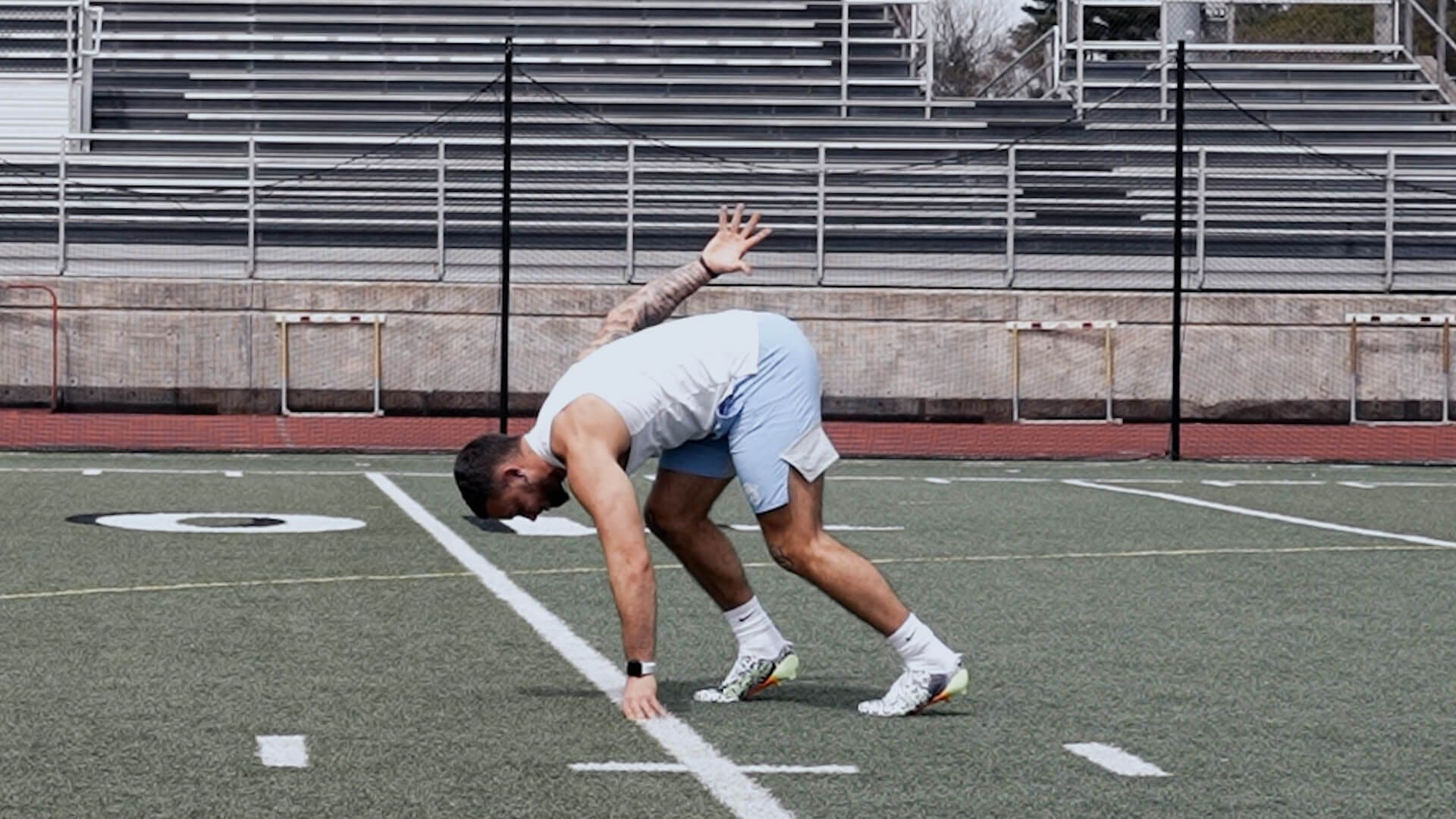 40 yard dash test