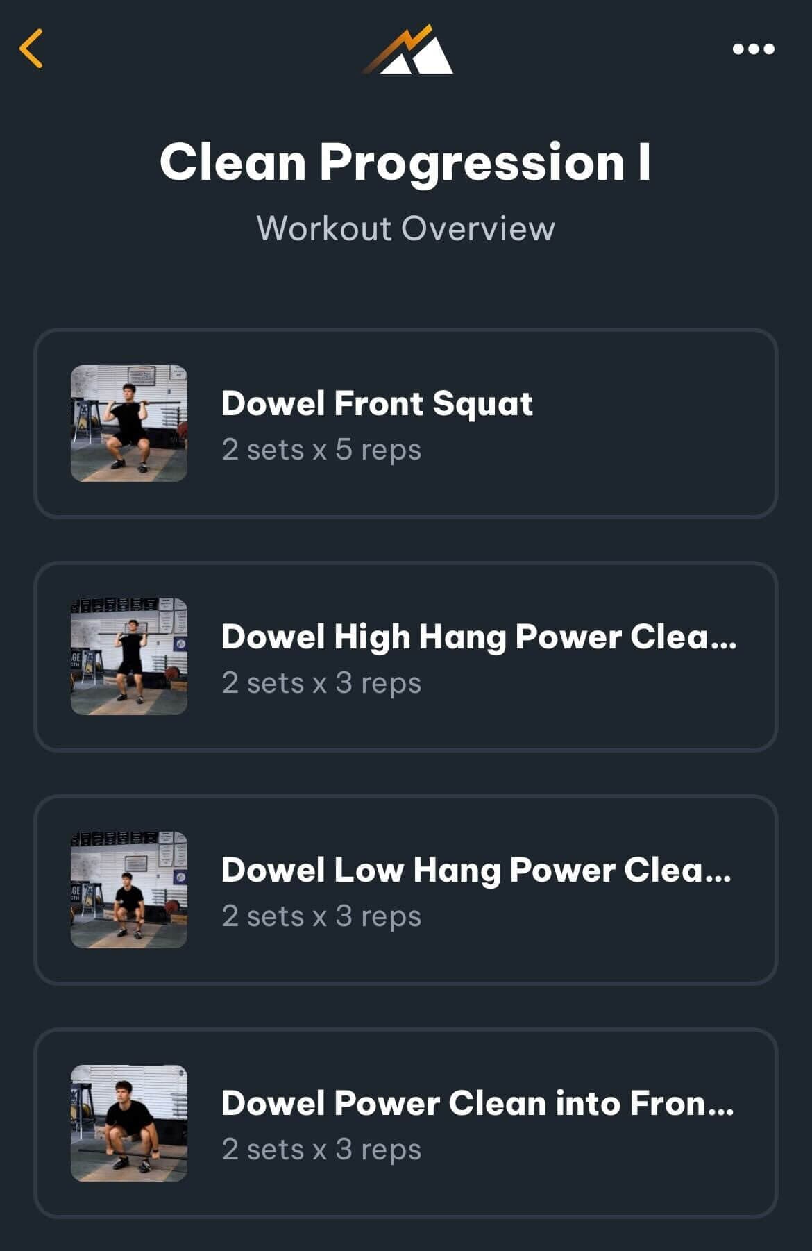 power clean progression