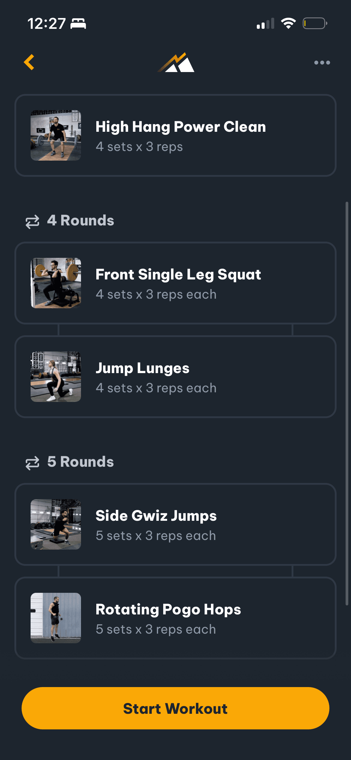 Explosive workout