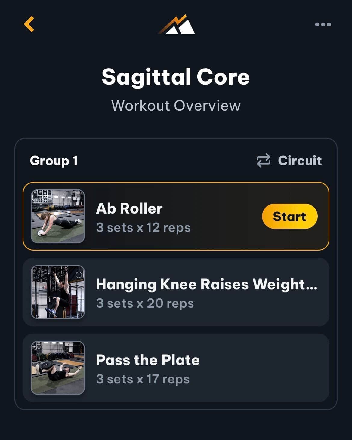 Peak Strength core workout