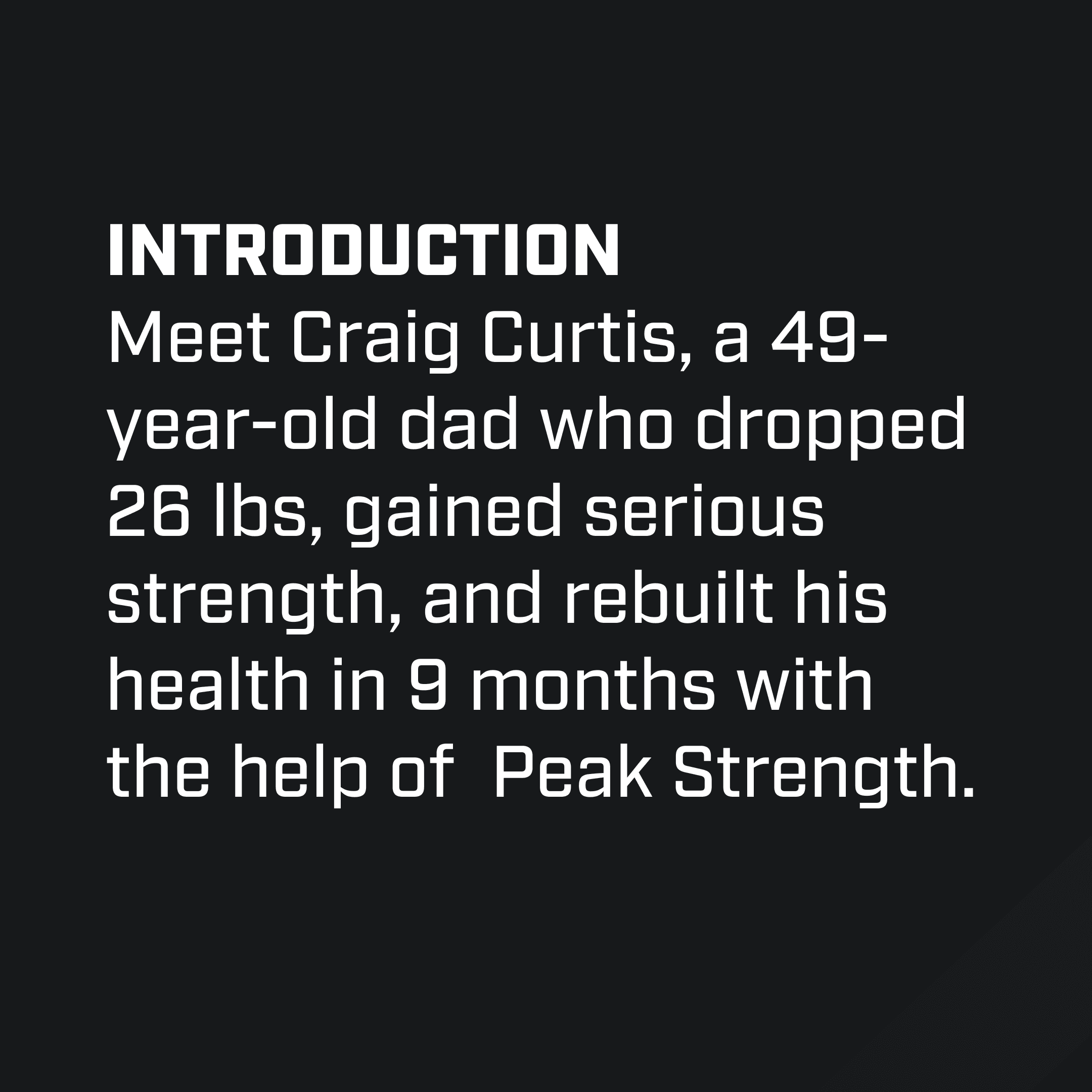 Craig curtis introduction