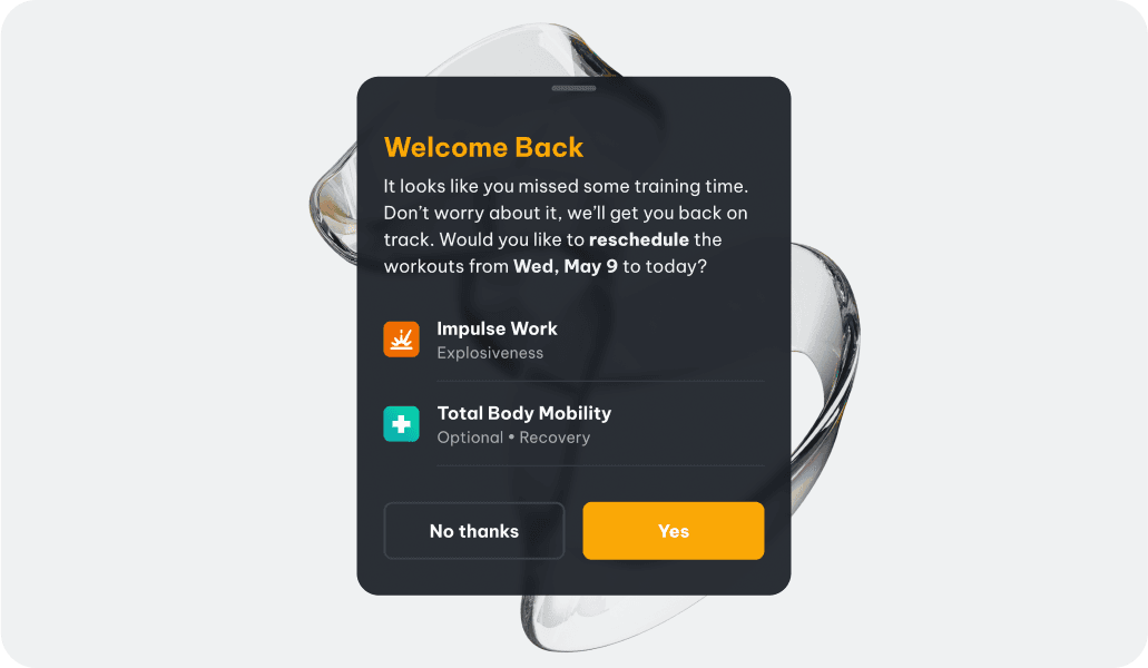 welcome back screen