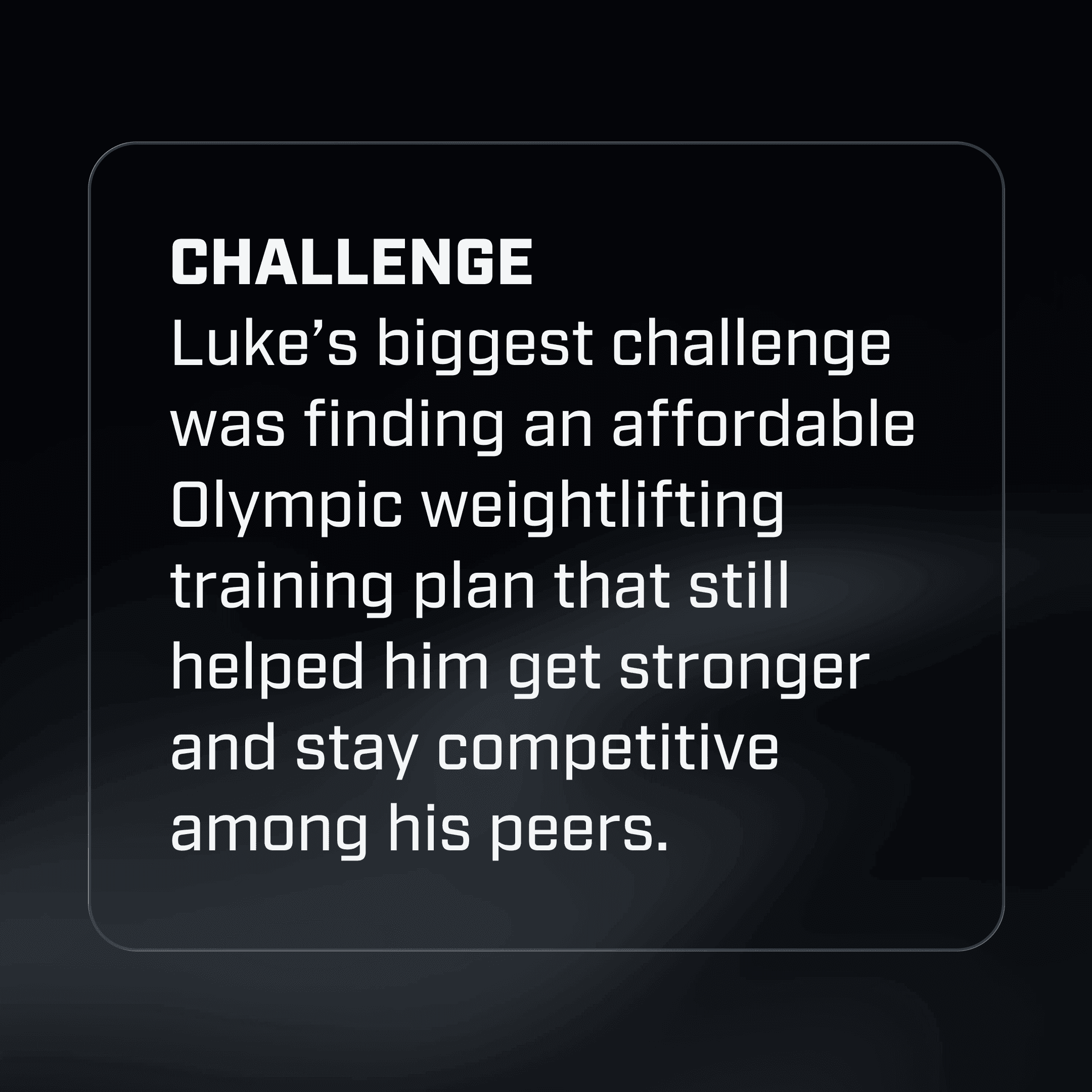 Luke sterns challenge