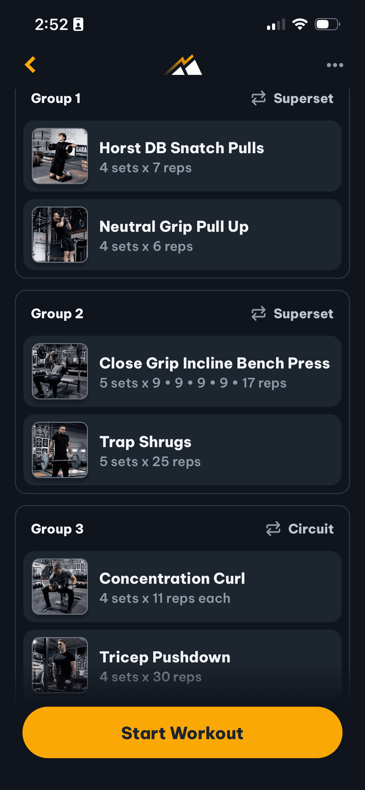 upper body hypertrophy workout